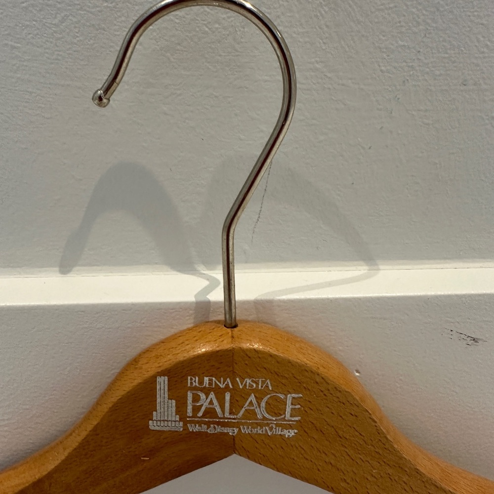 Rare Collectible Buena Vista Palace Walt Disney World Village Wooden Hanger